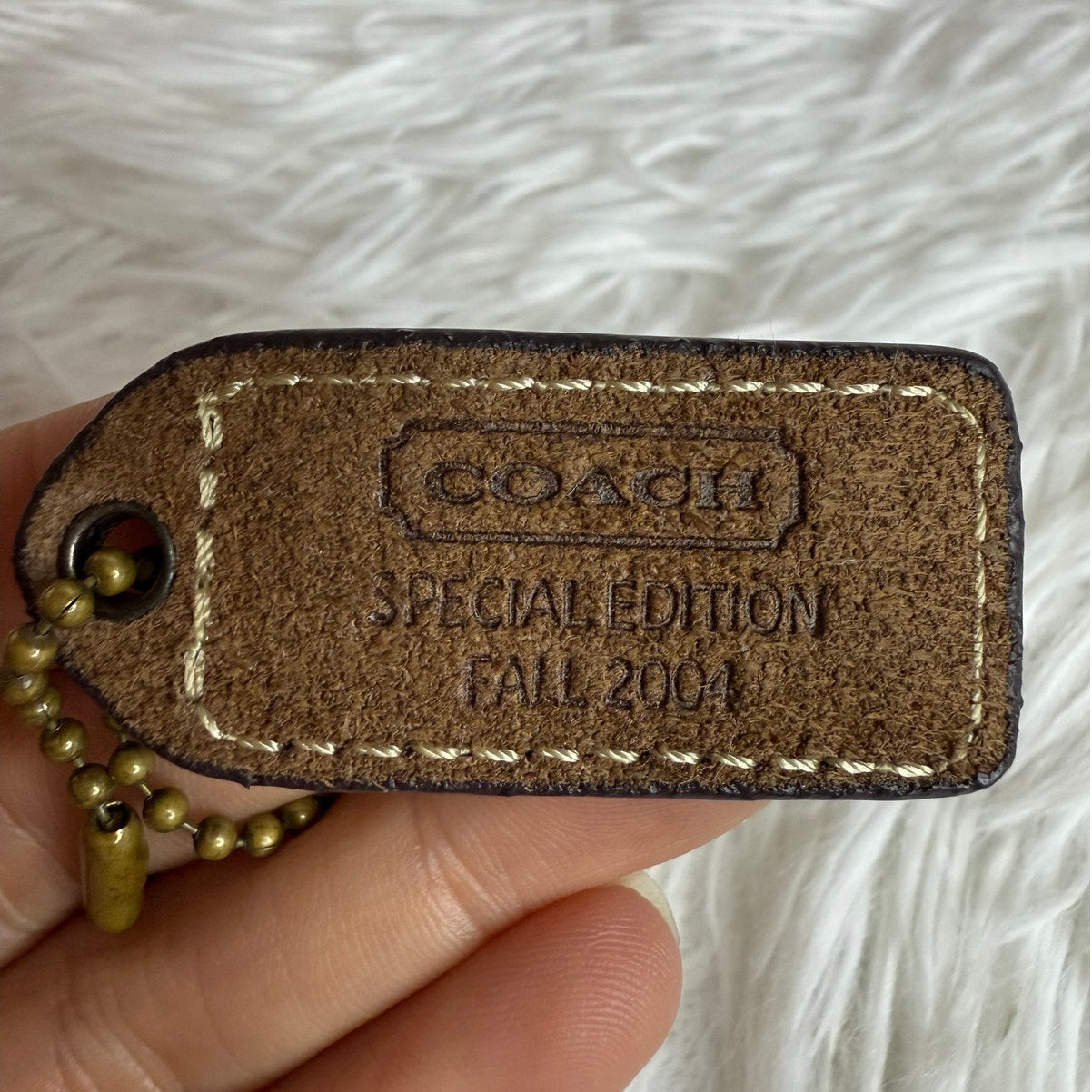 1.5" y2k COACH Vintage Special Edition 2004 Fob Bag Charm Hang tag Hangtag