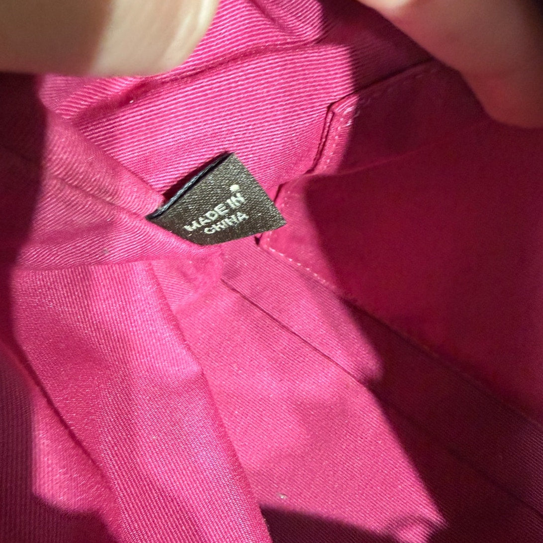 y2k Coach Vintage Pink Patchwork Demi Baguette Shoulder Bag Small Mini Purse