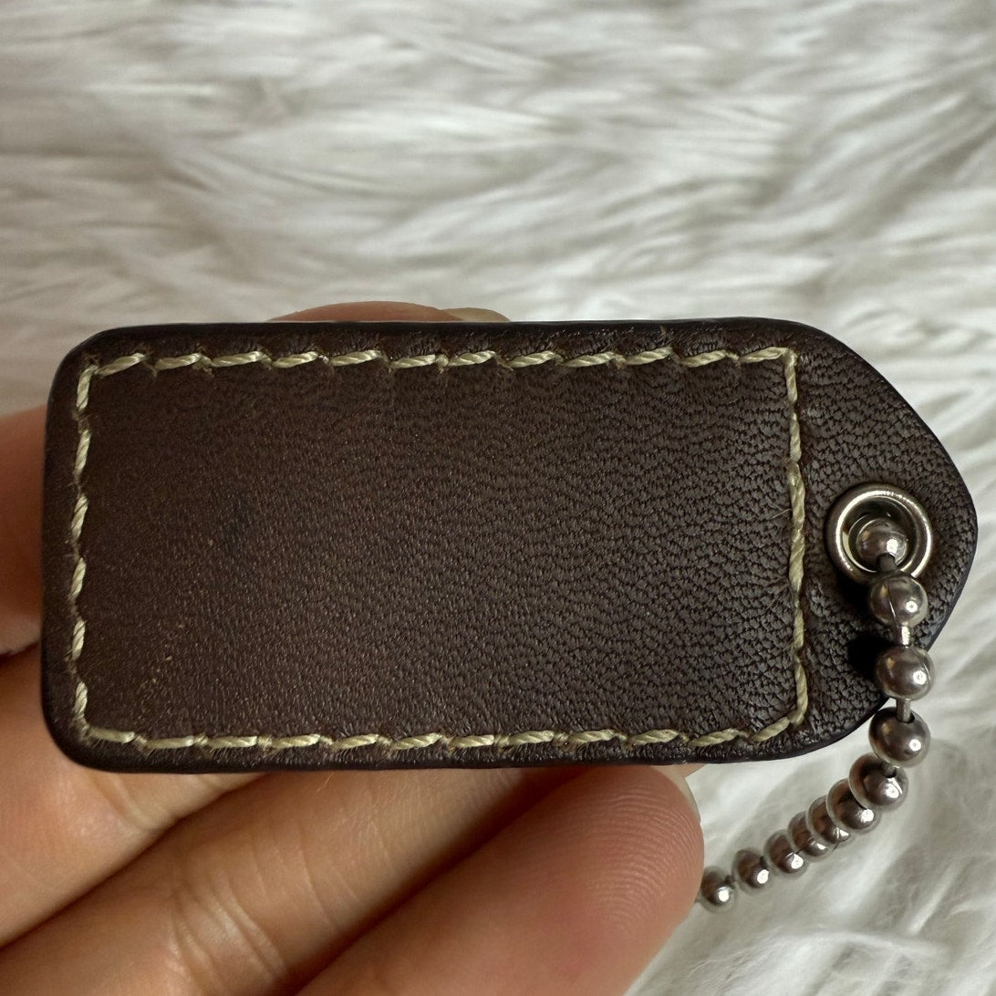 2" y2k COACH Vintage Fob Bag Charm Hang tag Hangtag