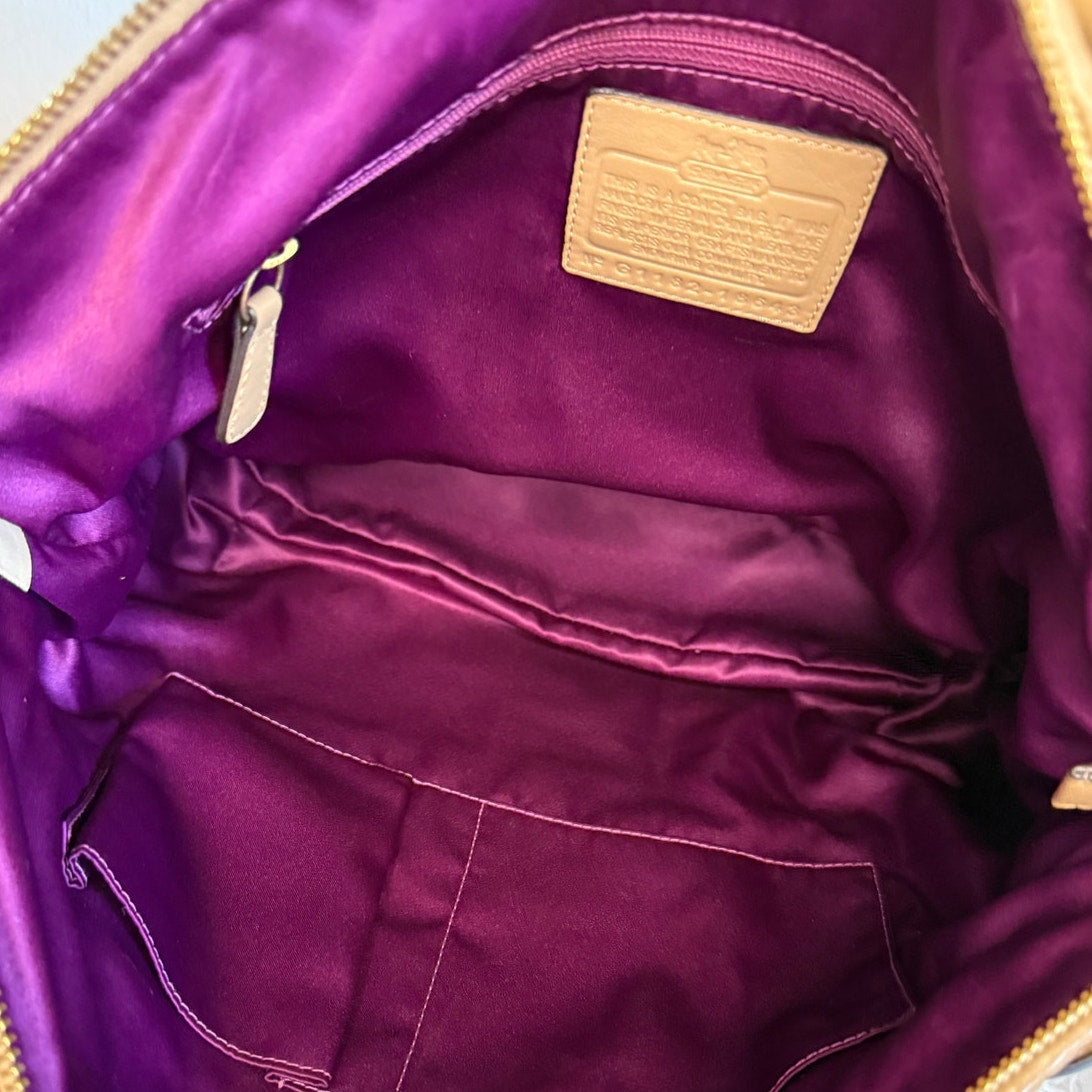 COACH Madison Gather Leather Satchel Shoulder Bag 18643