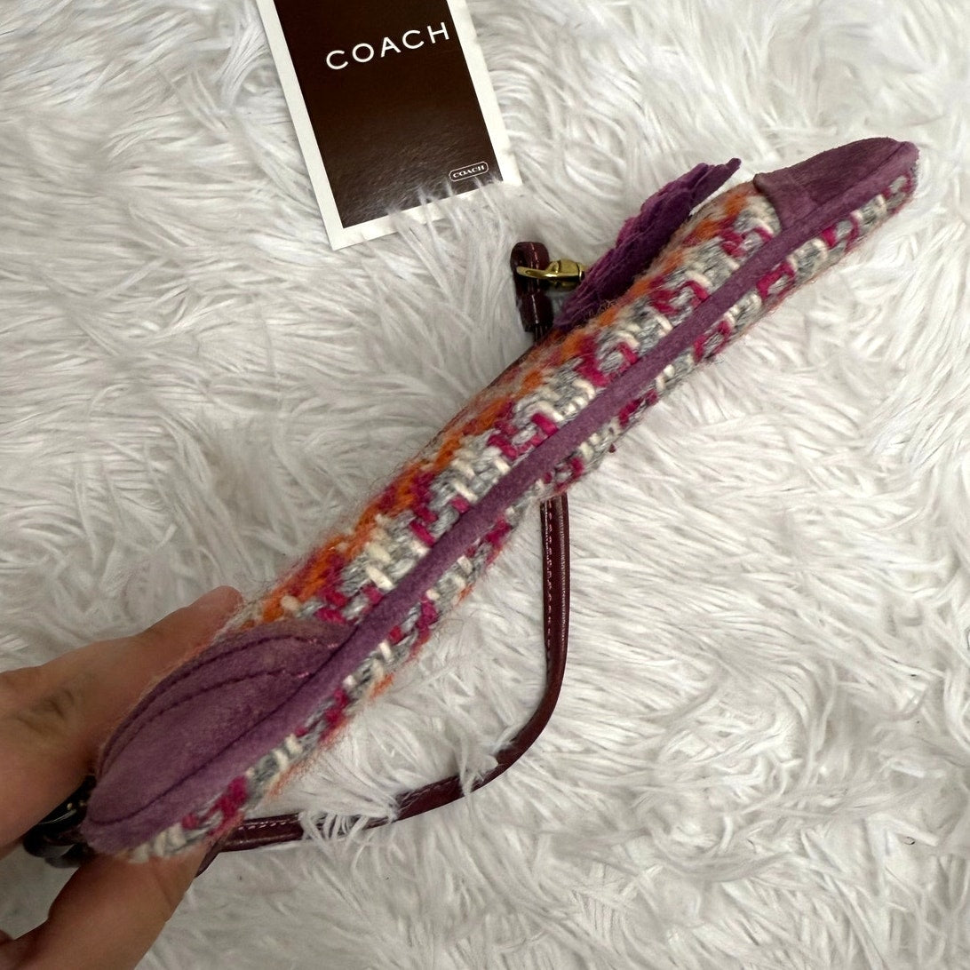 NWT Vintage COACH y2k Hampton Houndstooth Wristlet