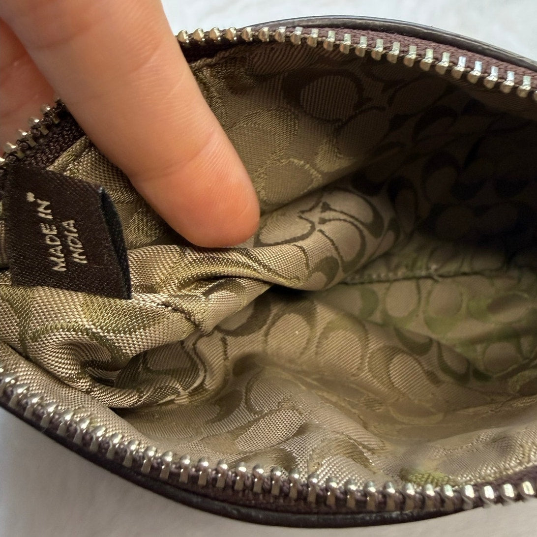 y2k Coach Vintage Leatherware Brown Soho Wristlet