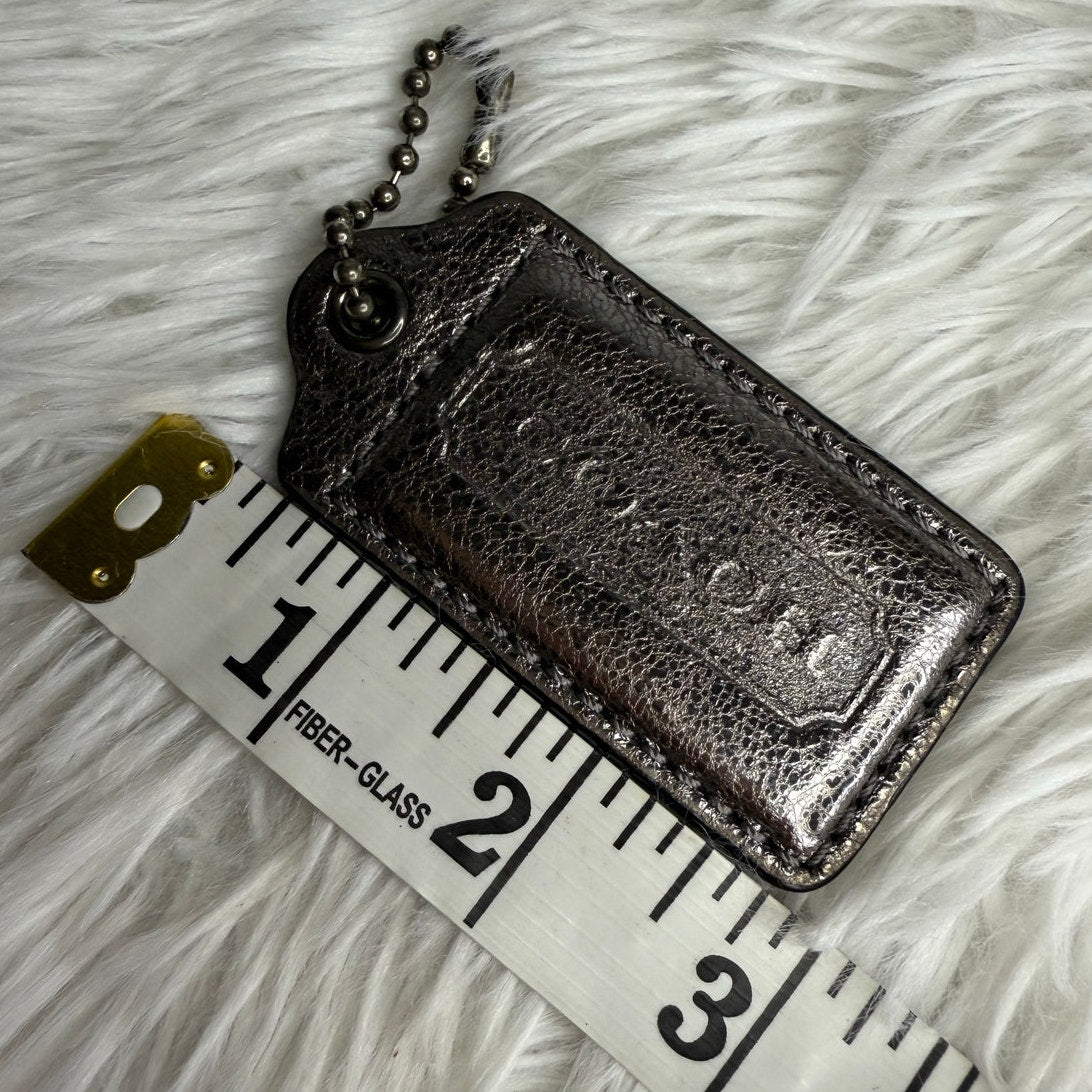 COACH Silver Fob Bag Charm Hang tag Hangtag