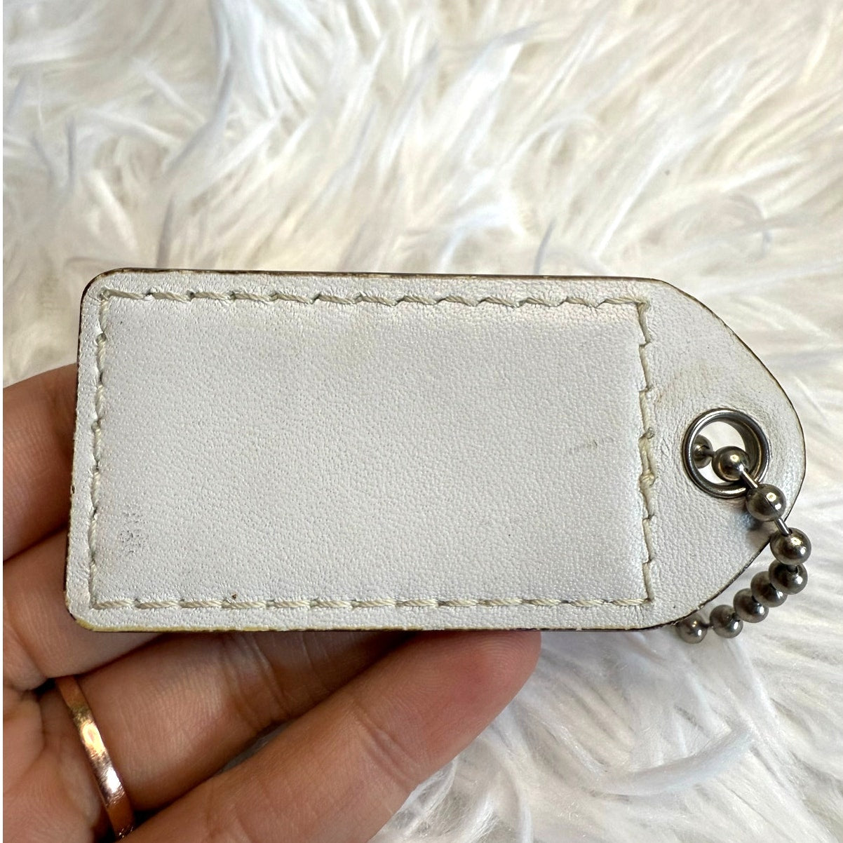 3" COACH Orange White Polka Dot Replacement Hang Tag Bag