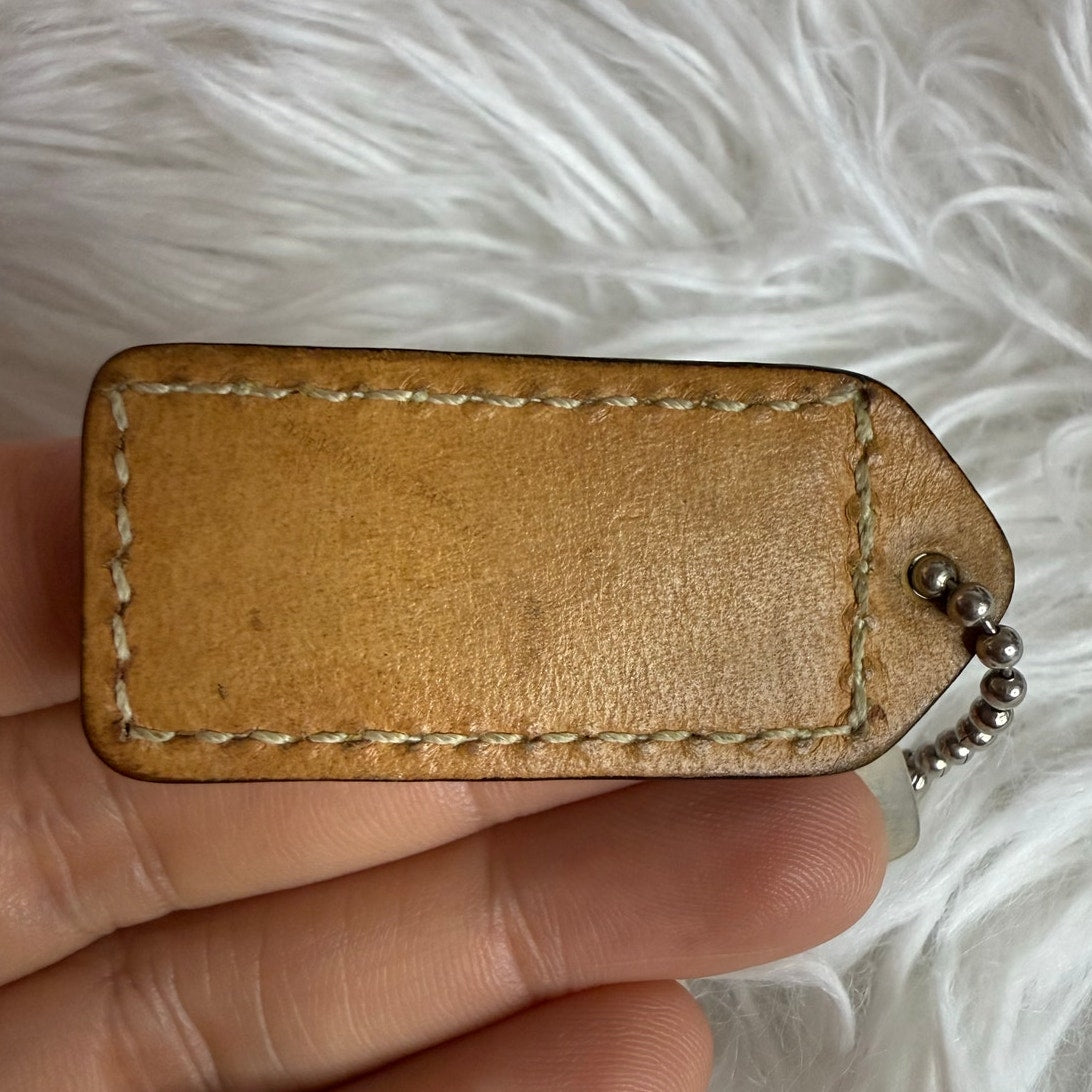 y2k 1.5" Vintage COACH Fob Bag Charm Hang tag Hangtag