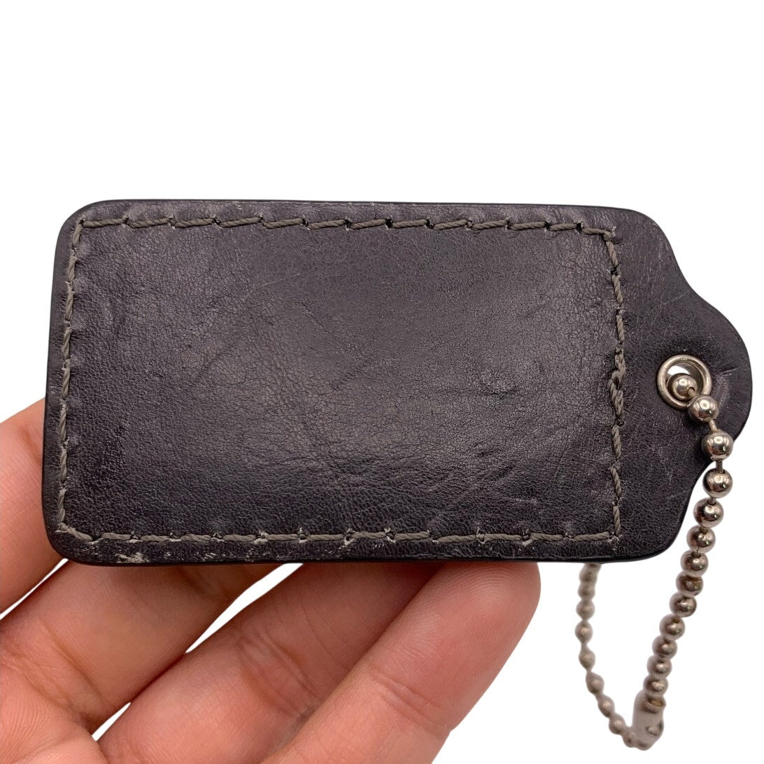 2.5" COACH Gray Fob Bag Charm Hang tag Hangtag