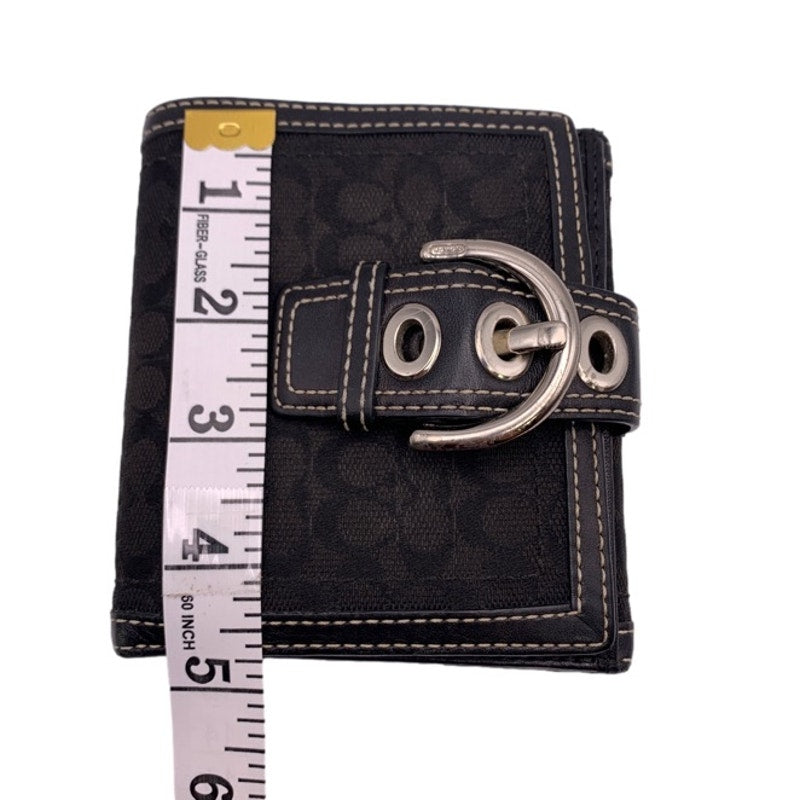 Vintage COACH y2k Soho Black Signature Canvas Wallet