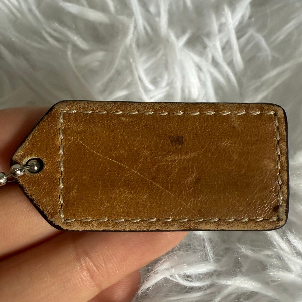 1.5" y2k COACH Vintage Fob Bag Charm Hang tag Hangtag