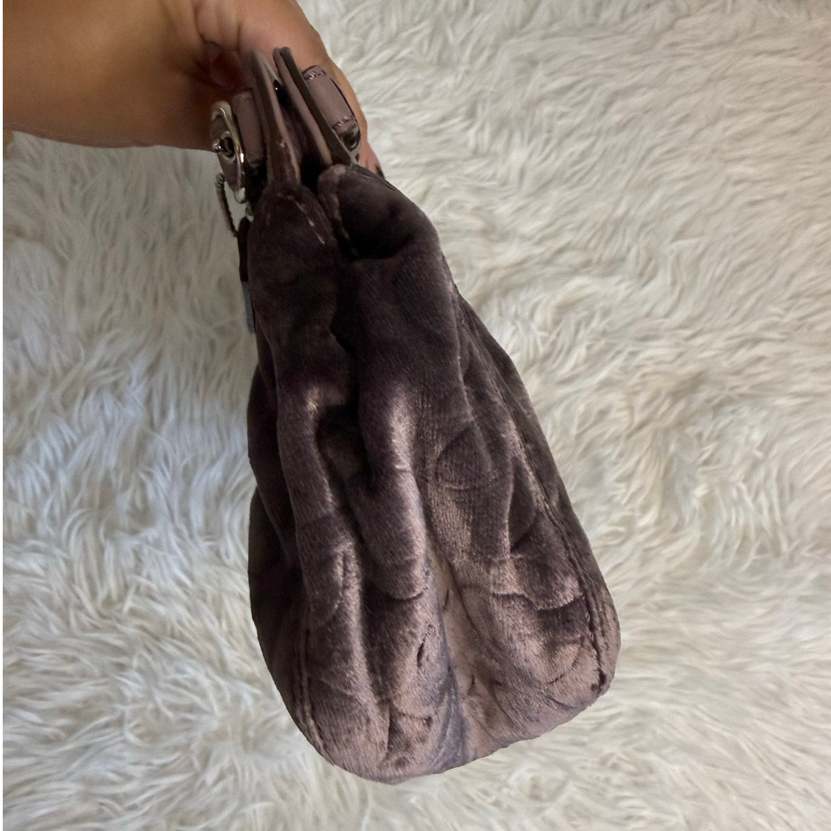 RARE y2k COACH Turnlock Garnet Mini Purse Clutch Handbag