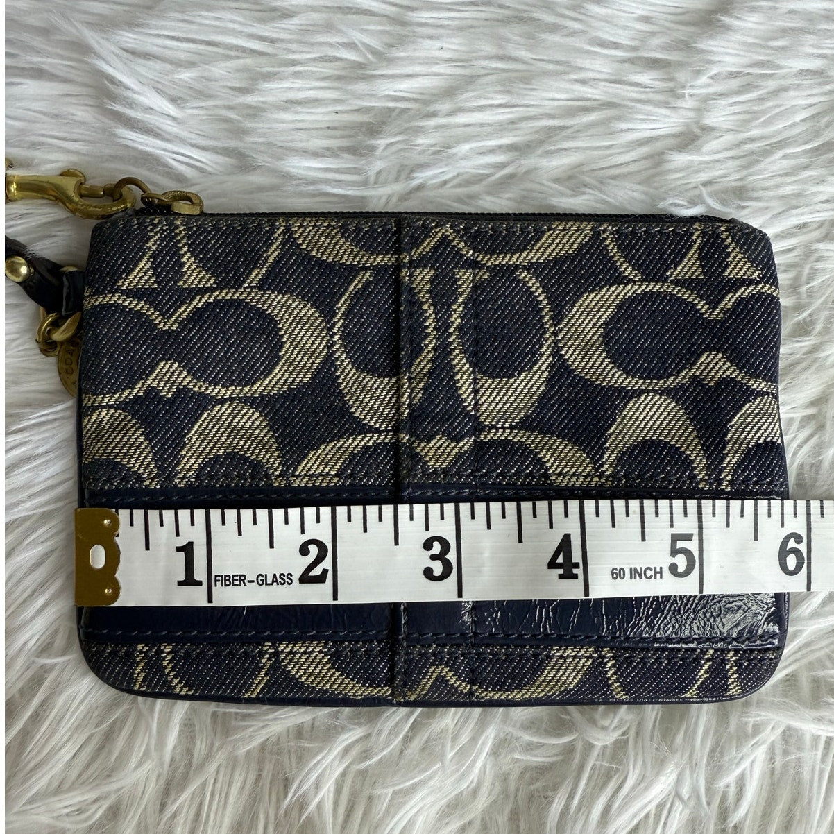 COACH y2k Denim Signature Wristlet