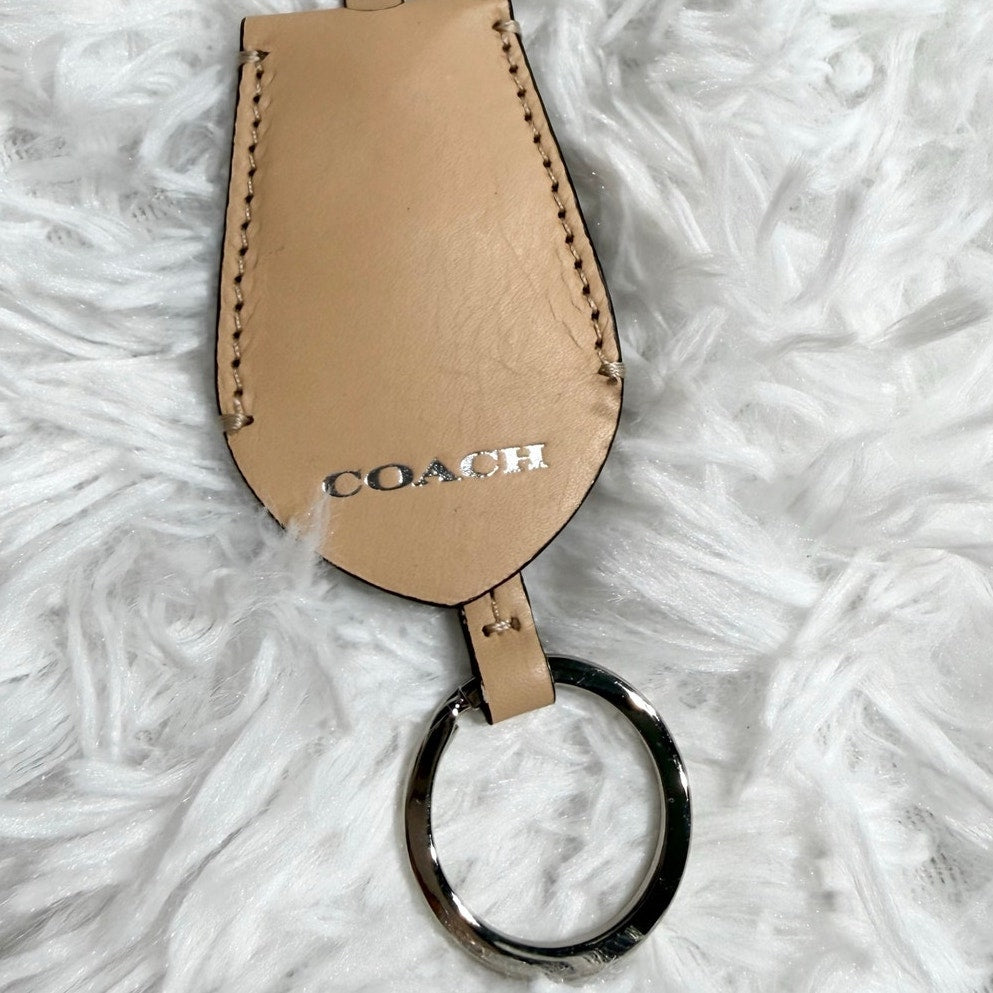 Coach Tan Ring Bag Charm Key Fob