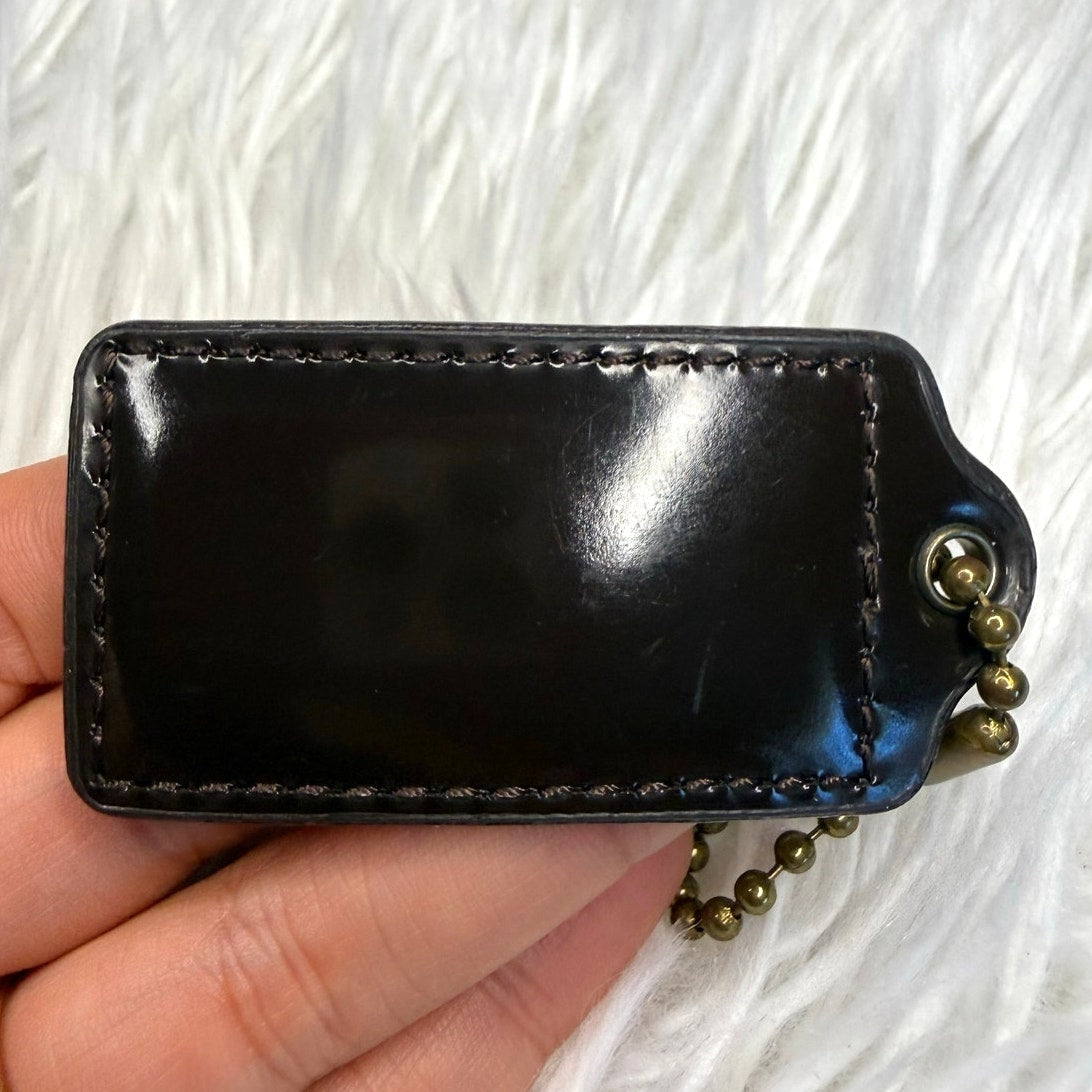 2" COACH Patent Leather Fob Bag Charm Hang tag Hangtag