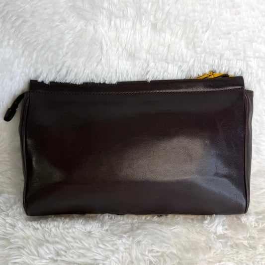 Coach Legacy Ocelot Haircalf Leather Zipper Pouch Clutch