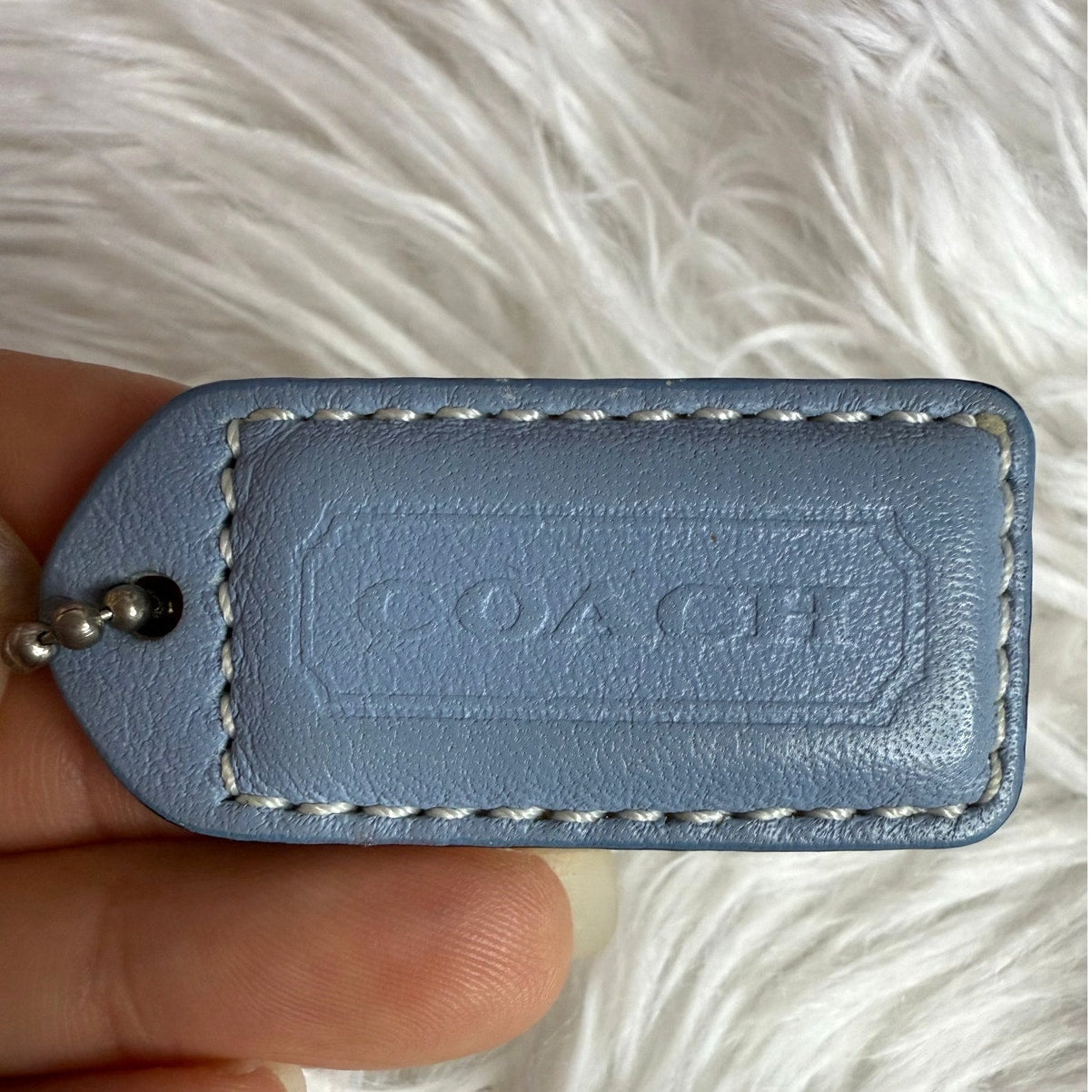 1.5" y2k COACH Vintage Fob Bag Charm Hang tag Hangtag