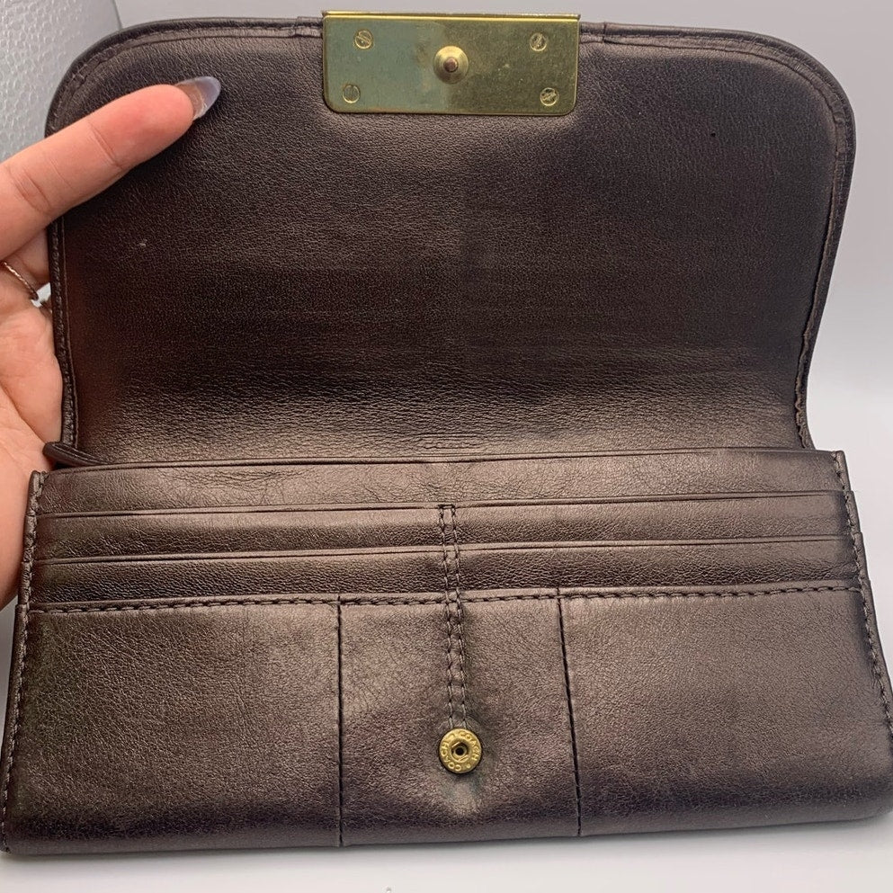 COACH Metallic Brown Wallet