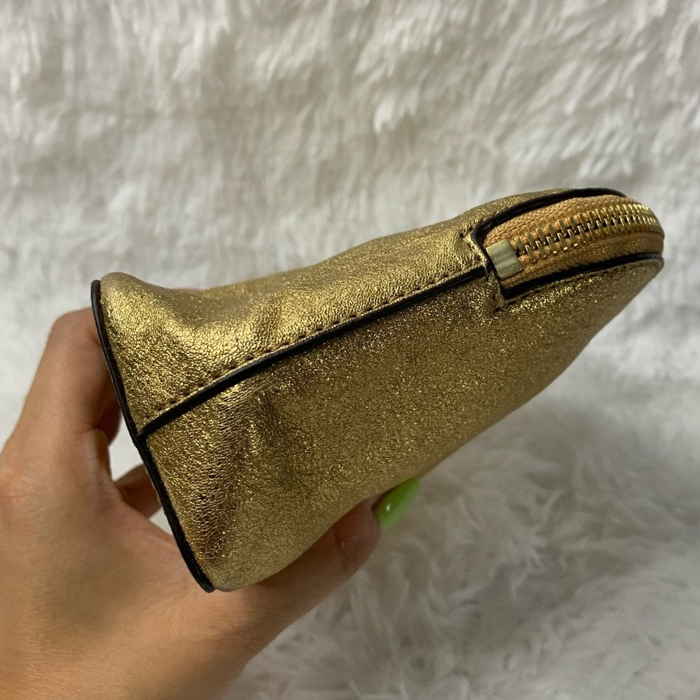 Michael Kors Gold Cosmetic Case / Make up Bag