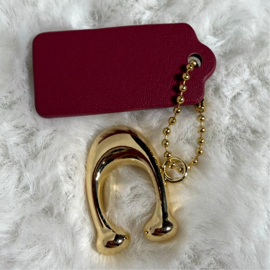 1.5" COACH "C" Hang Tag Key Fob Bag Charm