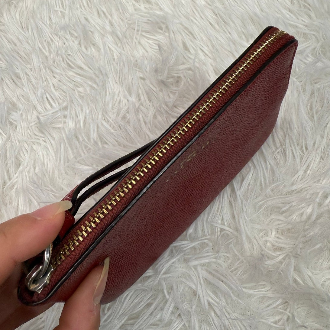 COACH Red Zip Wristleet