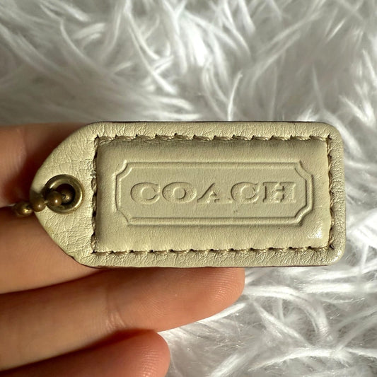 y2k 1.5" Vintage COACH Fob Bag Charm Hang tag Hangtag