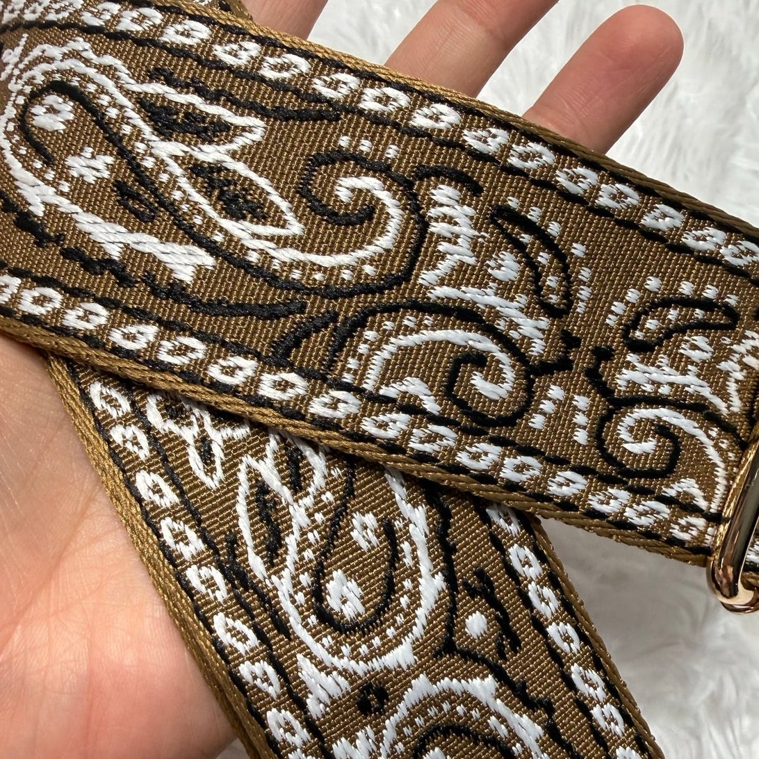 Paisley Bandana Purse Strap Adjustable Canvas Guitar Strap