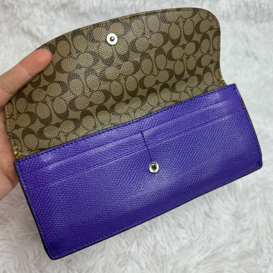 Sale Coach Purple Slim Wallet