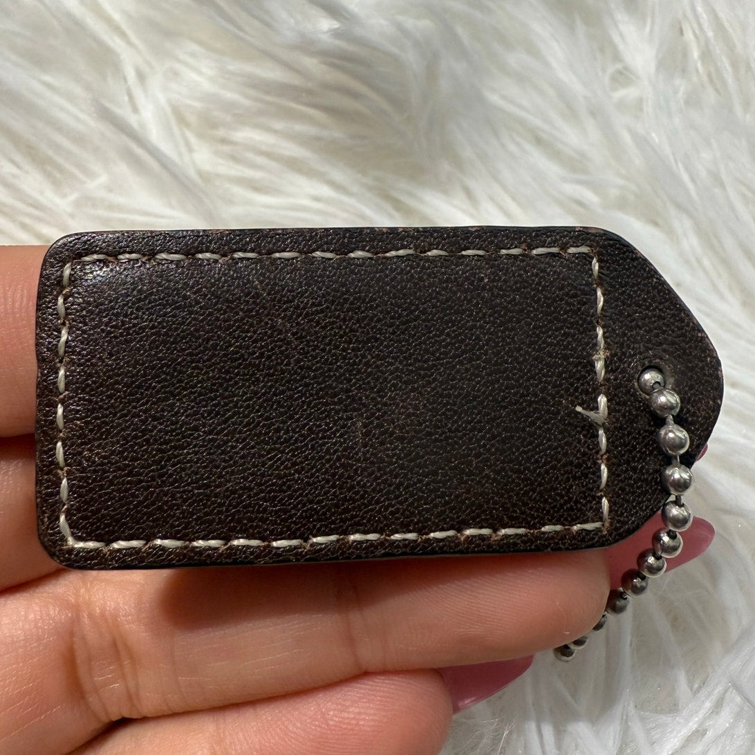 2" y2k COACH Vintage Fob Bag Charm Hang tag Hangtag