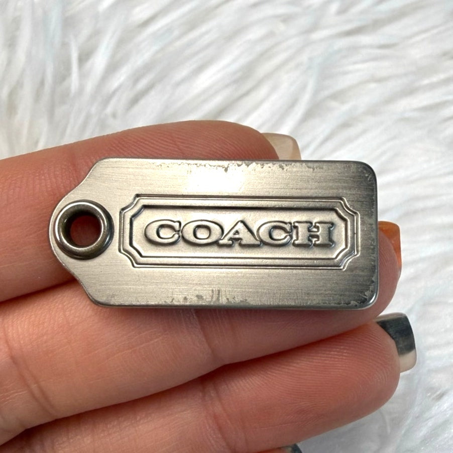 1”  COACH Fob Bag Charm Hang tag Hangtag