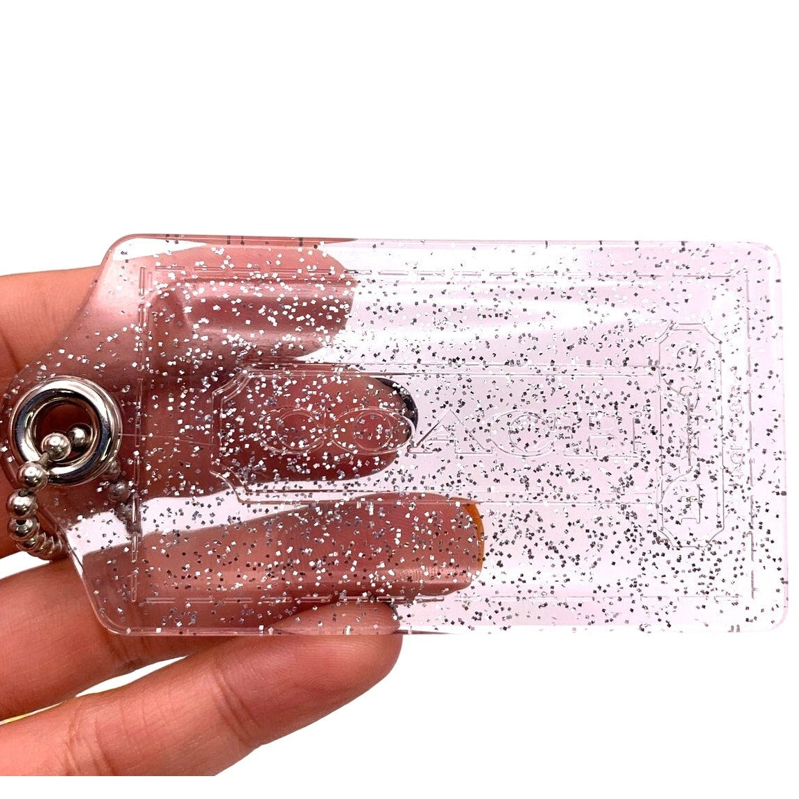 COACH Clear Glitter Replacement Hang Tag Bag