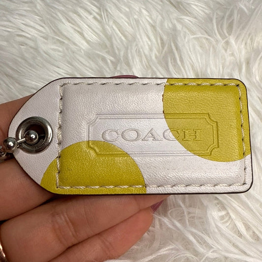 3" COACH Polka Dot Fob Bag Charm Hang tag Hangtag