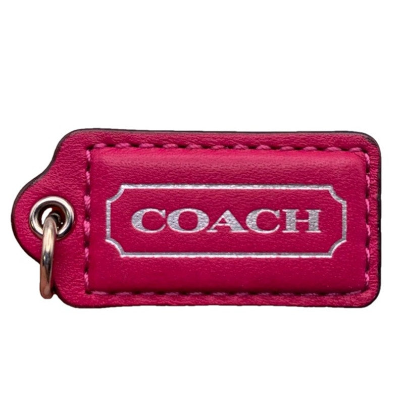 1.5" COACH Hot Pink Fob Bag Charm Hang tag Hangtag