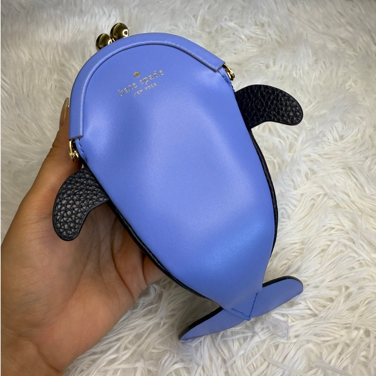 Rare Kate Spade New York Novelty Whale Off Kisslock Coin Purse