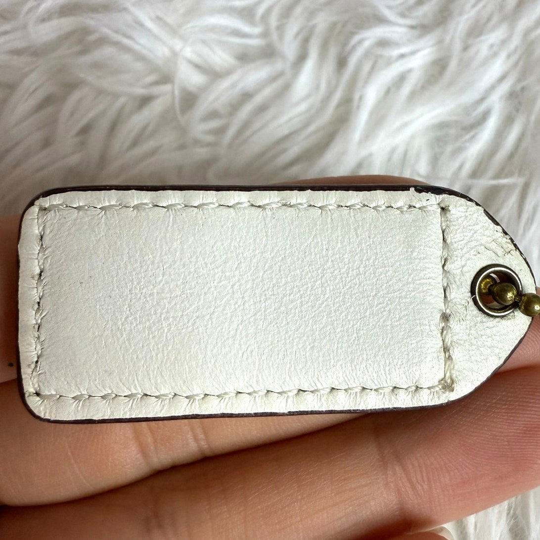 1.5" y2k COACH Vintage Fob Bag Charm Hang tag Hangtag