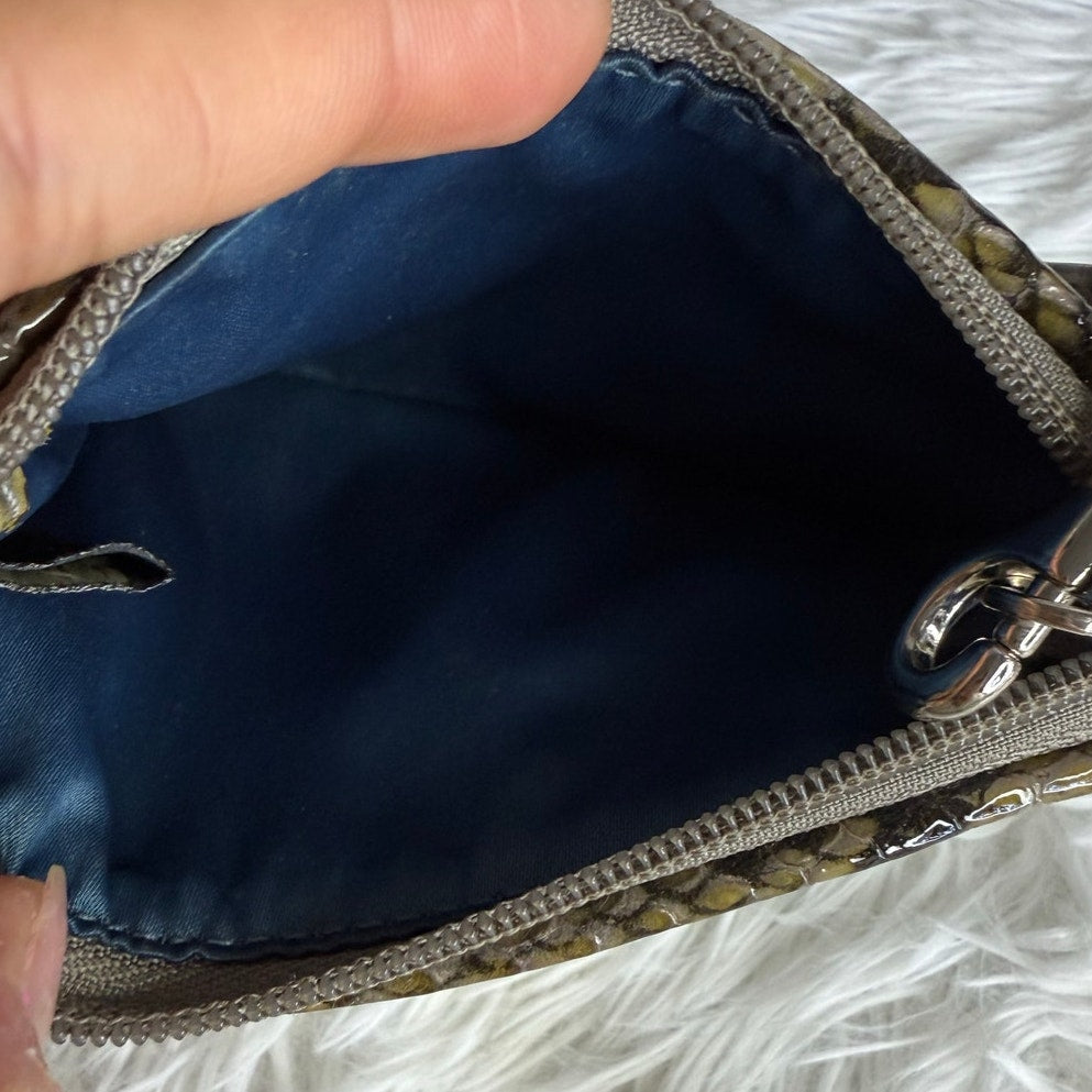 COACH Signature Animal Print Canvas Wristlet