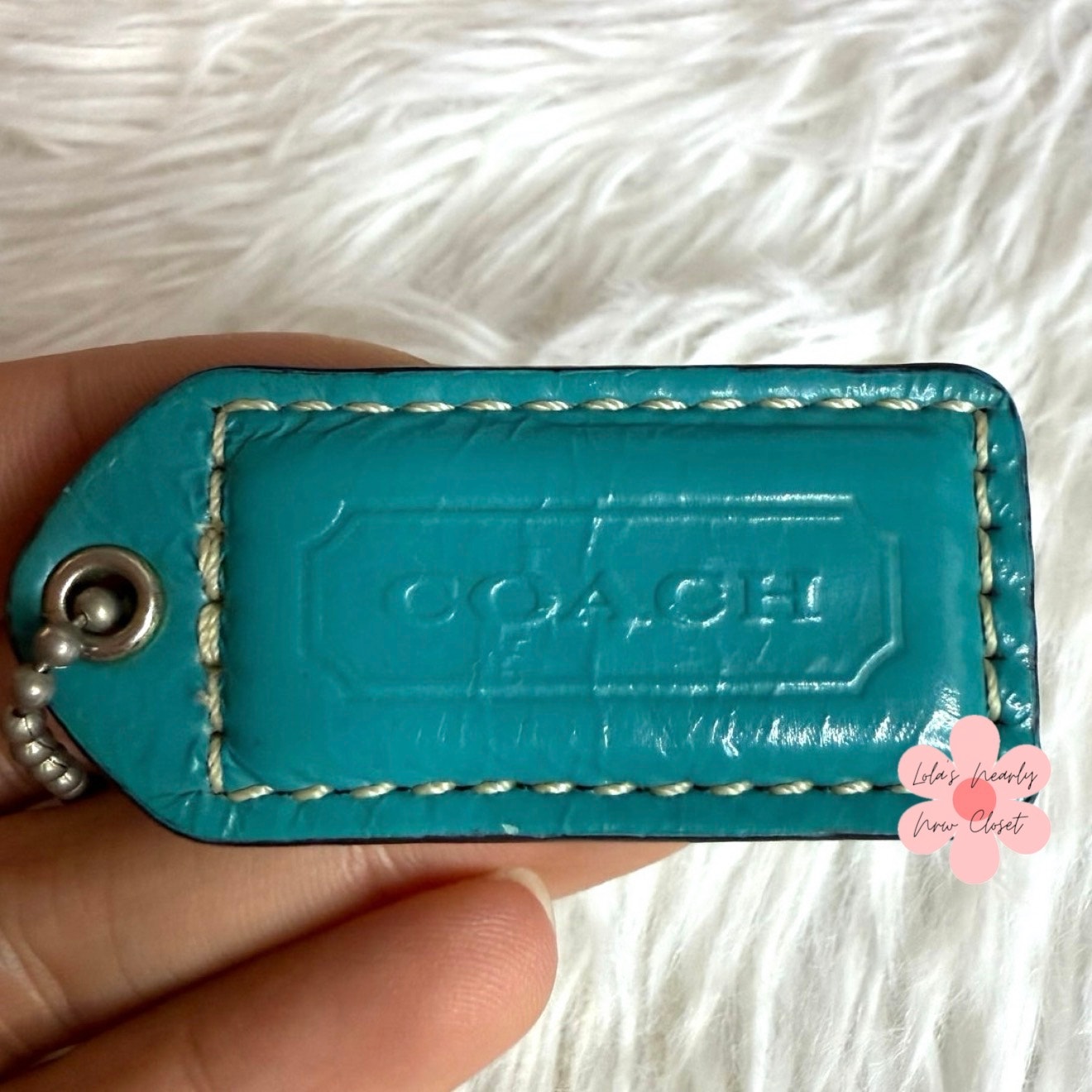 2" y2k COACH Fob Bag Charm Hang tag Hangtag