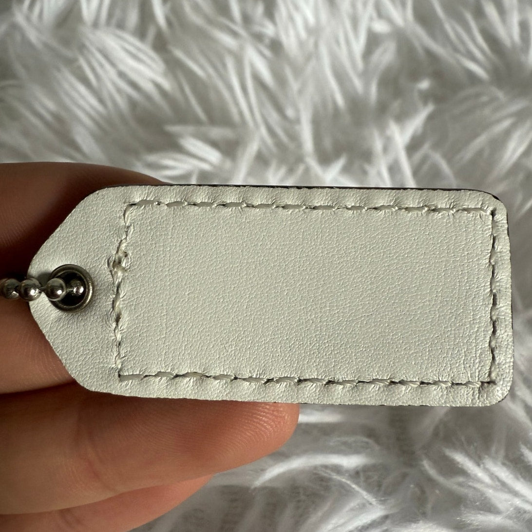 1.5" y2k COACH Vintage  Fob Bag Charm Hang tag Hangtag