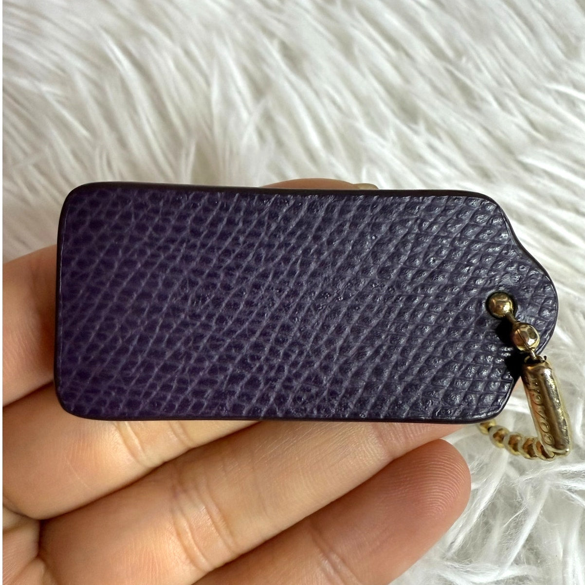 2" COACH Blue Fob Bag Charm Hang tag Hangtag