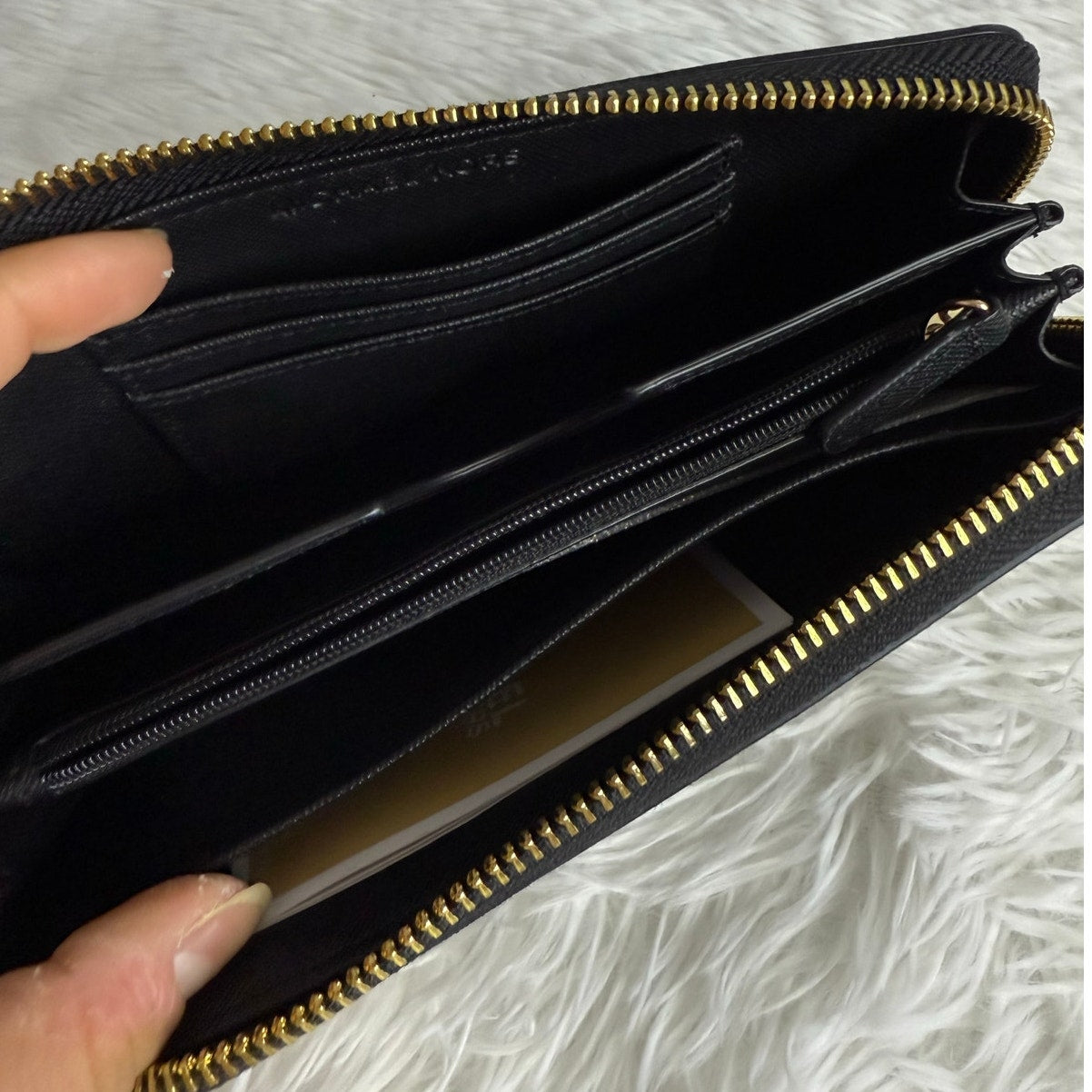 NWOT Michael Kors Black Zip Around Wallet