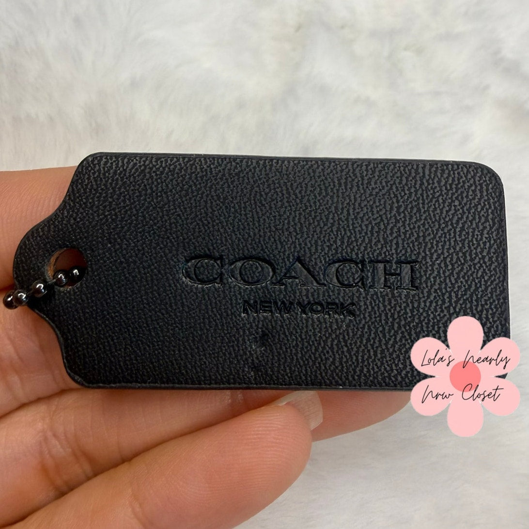COACH Black Fob Bag Charm Hang tag Hangtag