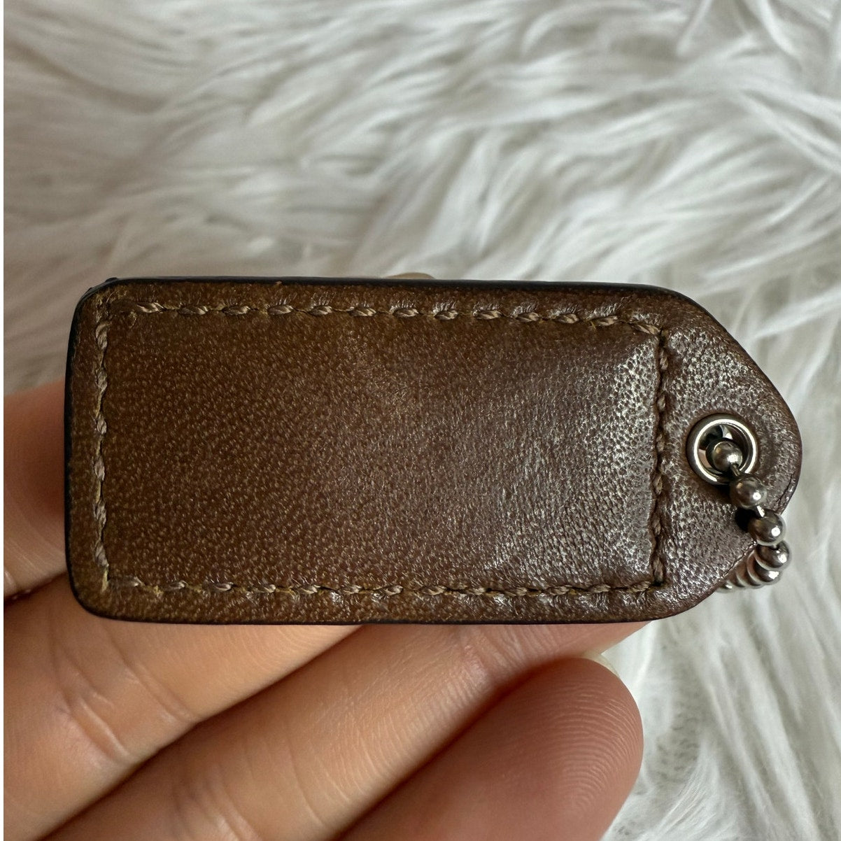 1.5" y2k COACH Vintage Fob Bag Charm Hang tag Hangtag