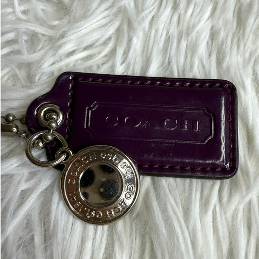 2" COACH Purple Set Fob Bag Charm Hang tag Hangtag