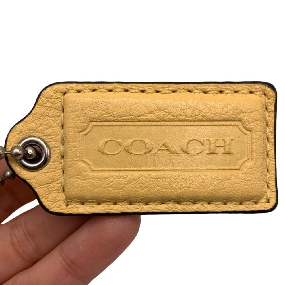 COACH Yellow Replacement Hang Tag Bag Charm