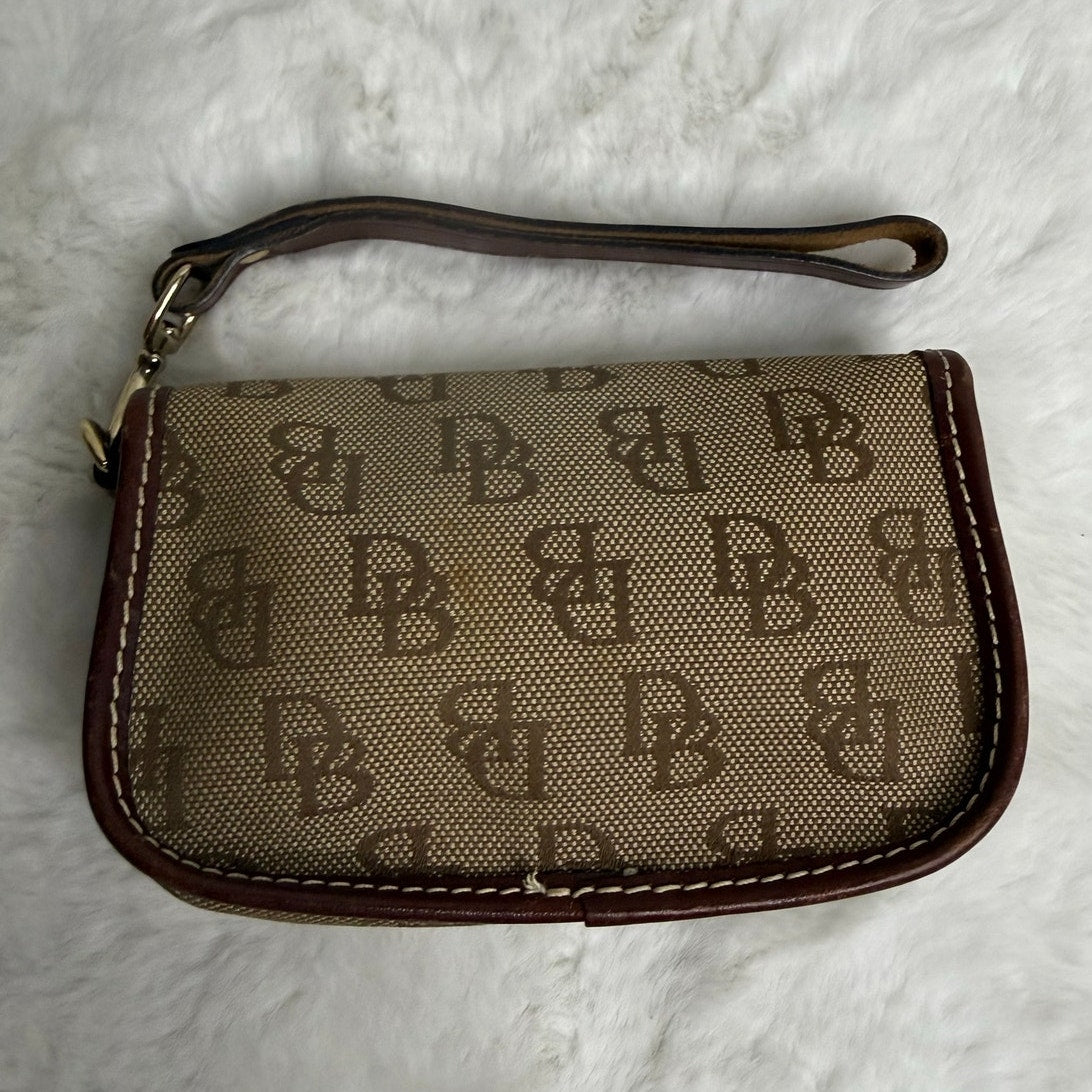 DOONEY & BOURKE Brown Signature Canvas Wristlet