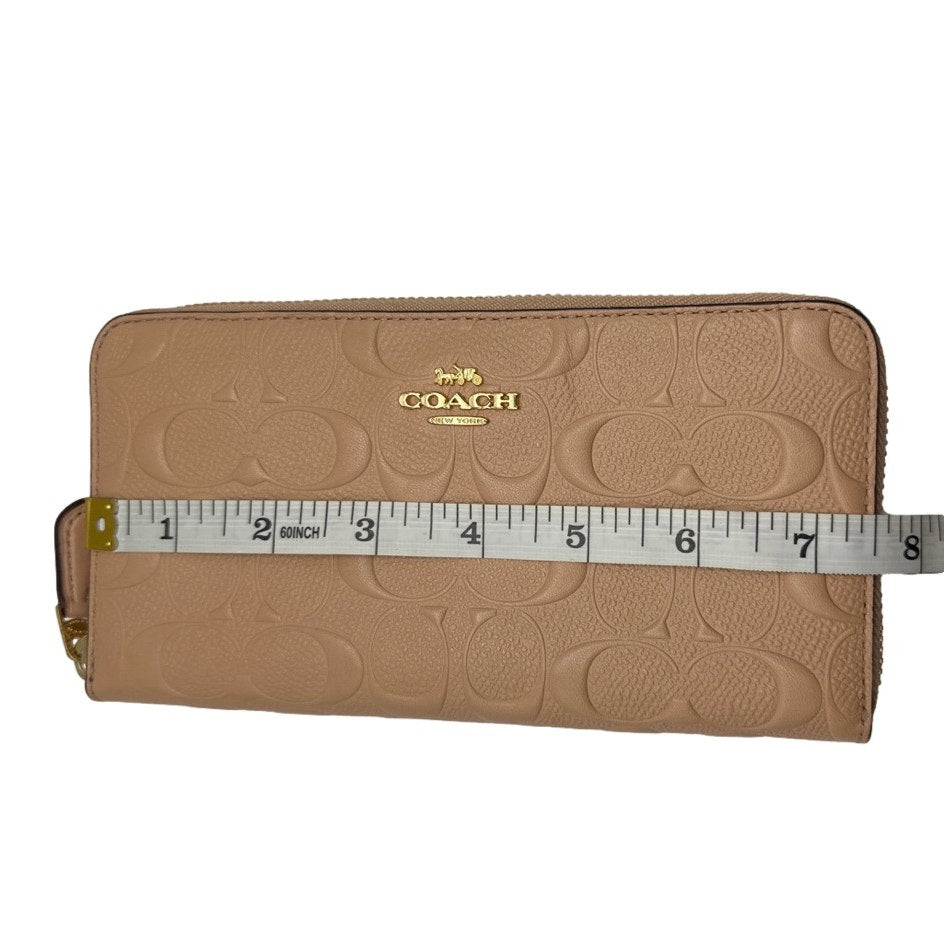 NWOT COACH Signature ACCORDION ZIP WALLET