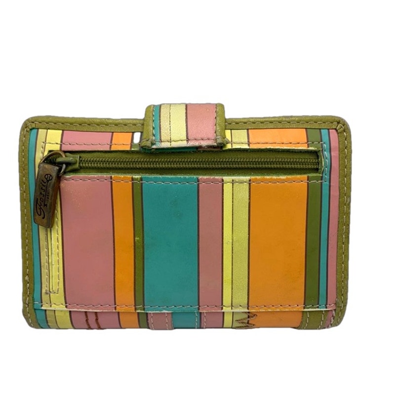 FOSSIL Retro Multi-color Stripped Bifold Med Wallet