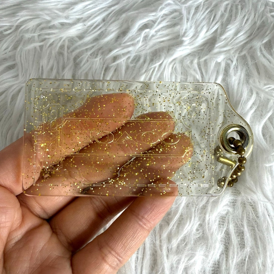 3" COACH Poppy Fob Bag Charm Hang tag Hangtag