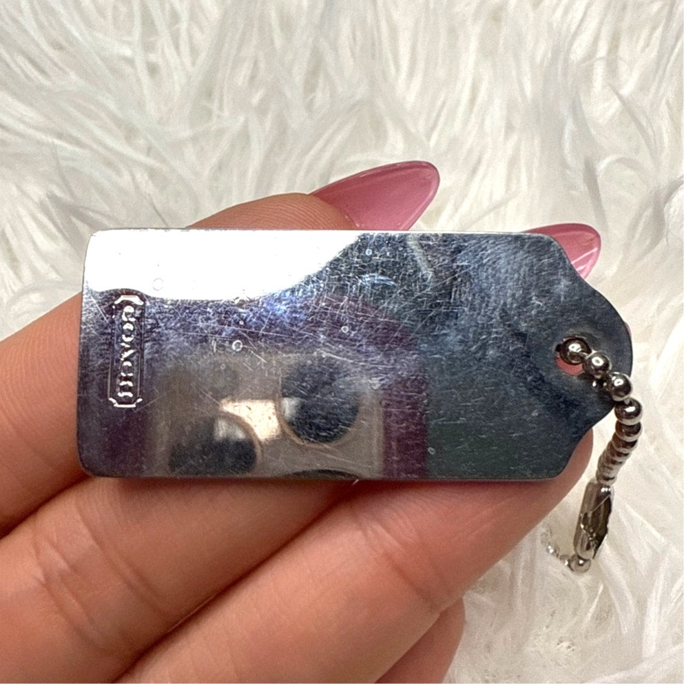 1.5" COACH  Fob Bag Charm Hang tag Hangtag