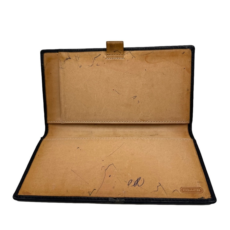 COACH Black and Gray Checkbook