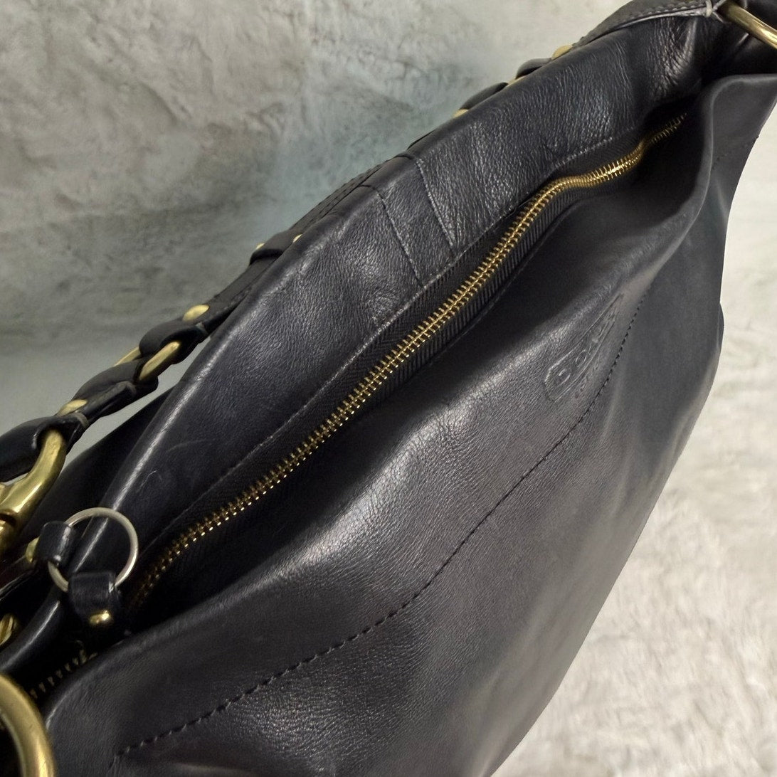 y2k Coach Black Carly Hobo Large Shoulder Bag