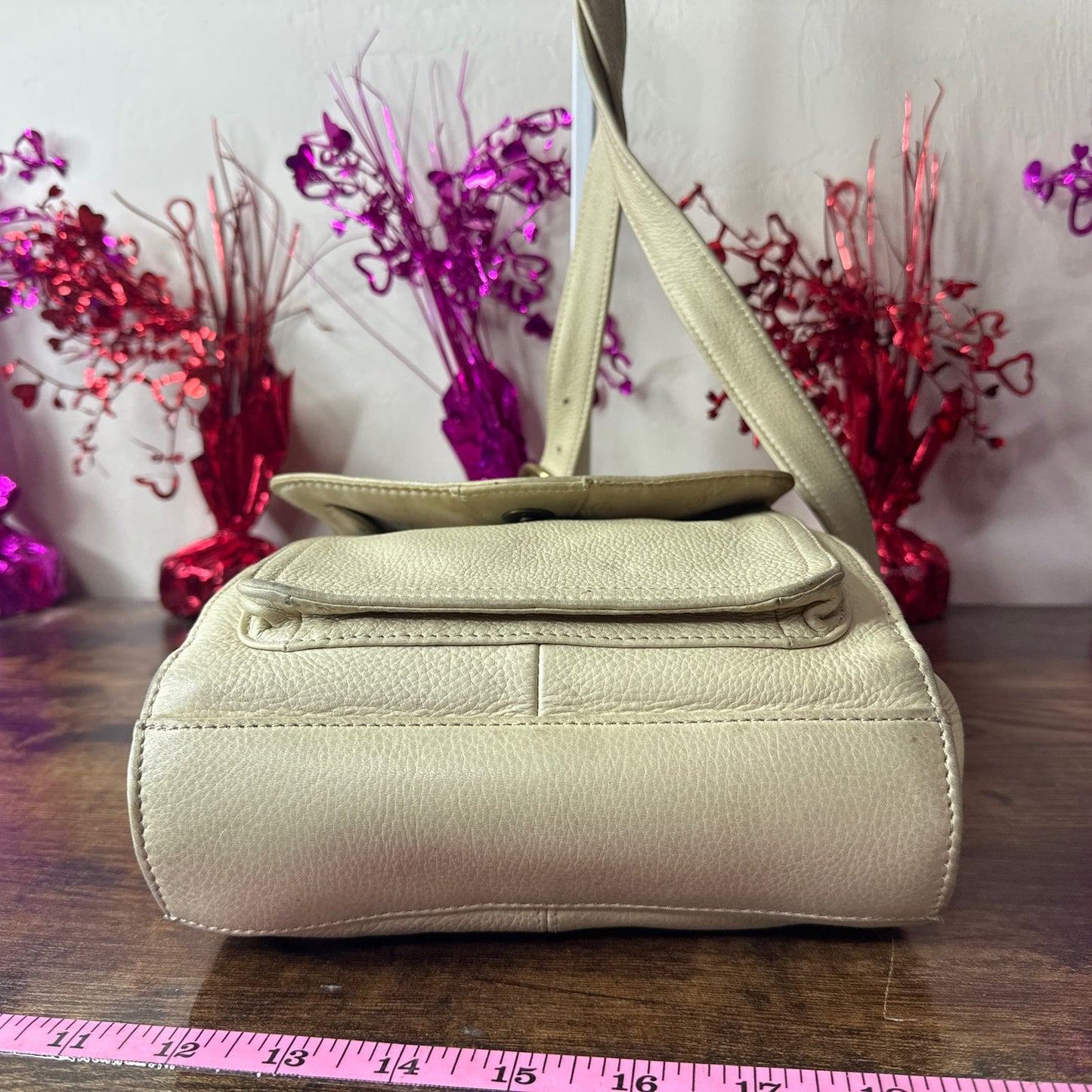 SALE Vintage FOSSIL Beige Crossbody