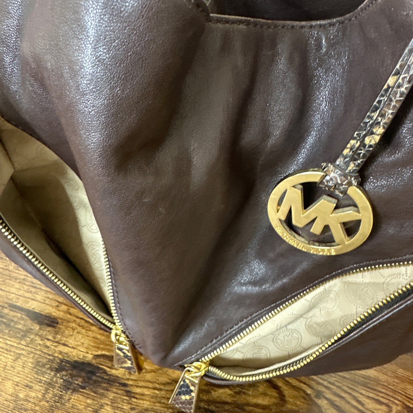 MICHAEL KORS Brown Matilda Shoulder Tote